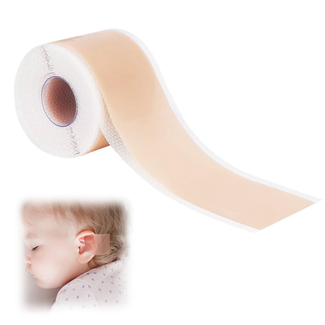 Correttore Estetico per Orecchie, 4cm*50cm correttori Bambino Estetico delle Orecchie Prominenti, Cerotto per la Correzione del Padiglione Auricolare del Bambino
