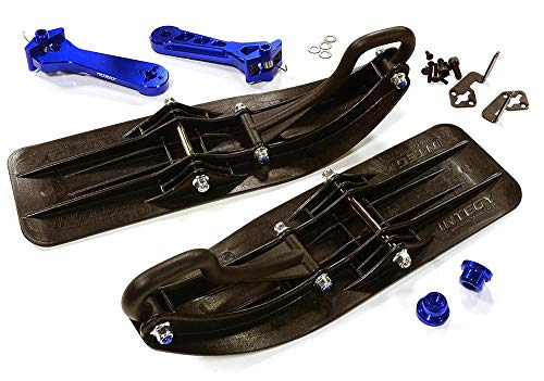 Integy RC Upgrades for Axial, Front Sled Ski Attachment Set for Axial 1/8 Yeti XL (for RWD Operation)