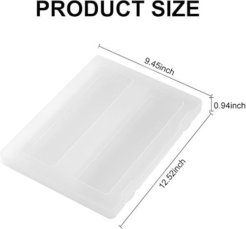 Miniatura 2 de Voittozege Paquete de 4 cajas portátiles para proyectos, caja de archivos A4, caja de almacenamiento de plástico, caja transparente delgada para