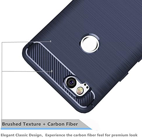 Google Pixel 2 Case,Google Pixel2 Case, Dretal Carbon Fiber Shock Resistant Brushed Texture Soft TPU Phone case Anti-Fingerprint Flexible Full-Body Protective Cover for Google Pixel 2 (Navy)
