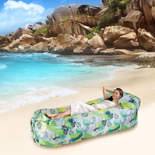 Sofá inflable impermeable y plegable con bolsa de transporte para jardín 3