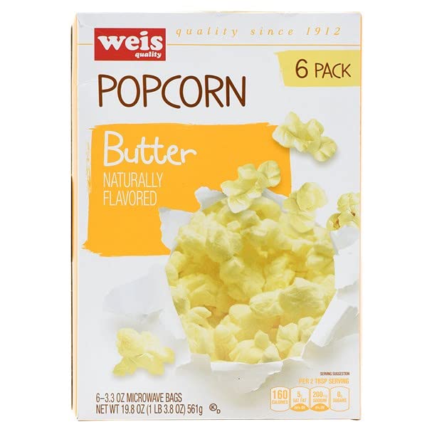 Weis Quality, Microwave Popcorn Movie Theater Butter Flavor