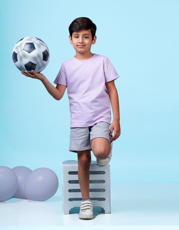 Image of Nusyl Boys Half Sleeves Solid T-Shirt for Kids | Soft Cotton Blend | Comfortable Regular Fit | Casual 2-16 Years | Multiple Colors & Pack Options