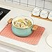 FONDUO Silikonowa mata drenażowa, mata do drenażu, mata do suszenia naczyń antypoślizgowa, odporna na ciepło, mata d?zlewozmywak kuchenny 40 x 30 cm (różowy)