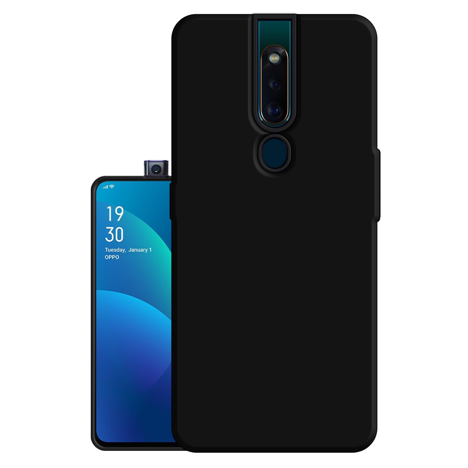 HELLO ZONE Exclusive Matte Finish Soft Back Case Cover for Oppo F11 Pro - Black (B07R5F2SDF) Amazon Price History, Amazon Price Tracker