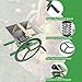 EJWOX Fruit and Apple Crusher – 7L Stainless Steel Manual Grinder with Large Flywheel Handle, Easy-to-Use Fruit Pulper for Juice, Wine, and Cider Pressing