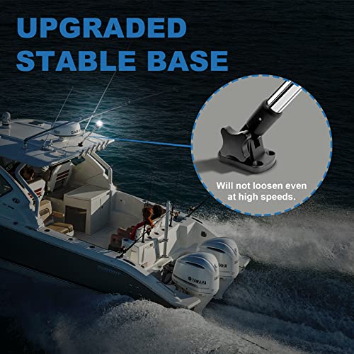 Obcursco 12 Inches Led Anchor Navigation Lights, White Fold Down Boat Stern Light, 3 Nm Visibility Marine All Round Lights For Pontoon And Fishing Boats #TOP1