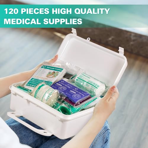 General Medi 120 Pieces Hardcase First Aid Kit - Includes Instant Cold Pack, Emergency Blanket for Travel, Home, Office, Vehicle, Camping, Workplace & Outdoor - Image 5