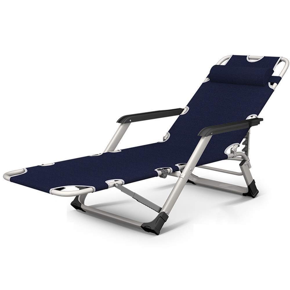 Chaise longue jardin Zero Gravity anti-fatigue | Chaise pliante de relaxation bleue