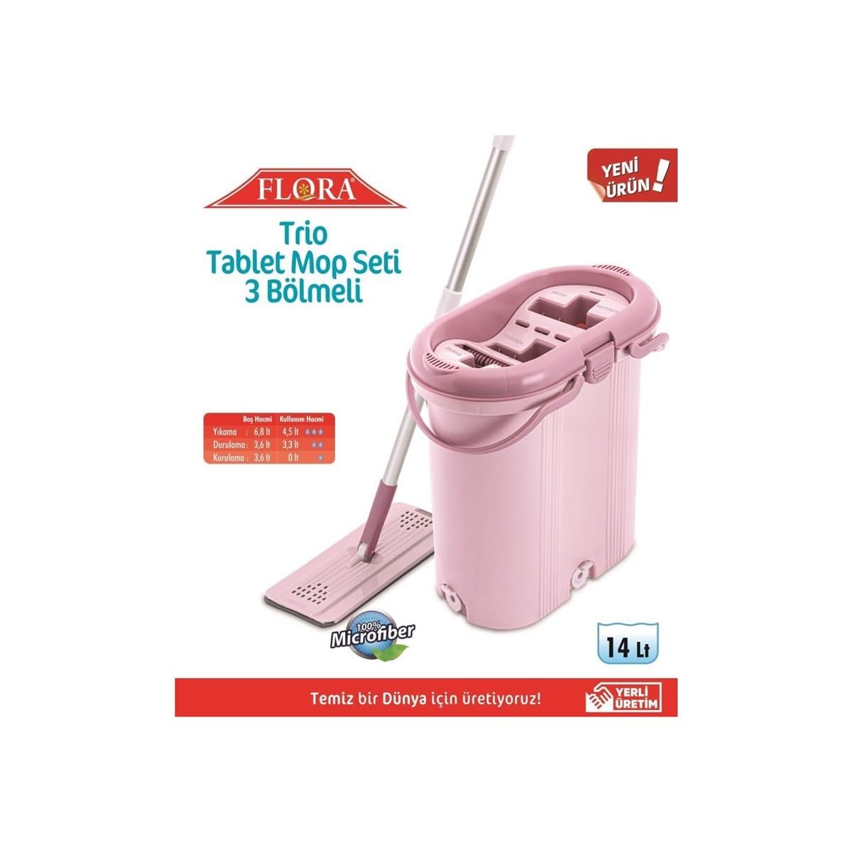 Flora Trio Tablet Mop Seti 3 Bölmeli grupNM-350 : Amazon.com.tr