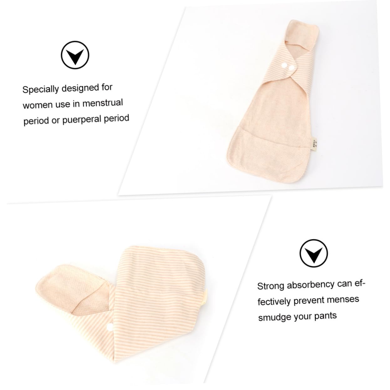 FRCOLOR 4 Piezas toalla sanitaria de tela compresas menstruales toalla sanitaria lavable almohadilla de período absorber agua protegeslips almohadillas de mamá toalla higiénica portátil