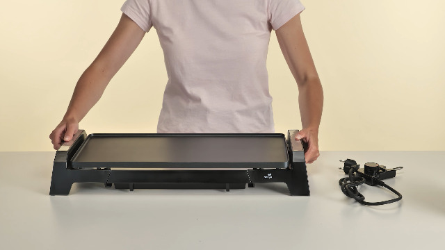 Senya SYCK-G021 - XL elektrische bakplaat voor 6 tot 8 personen, met 2200 W antiaanbaklaag, kleur zwart