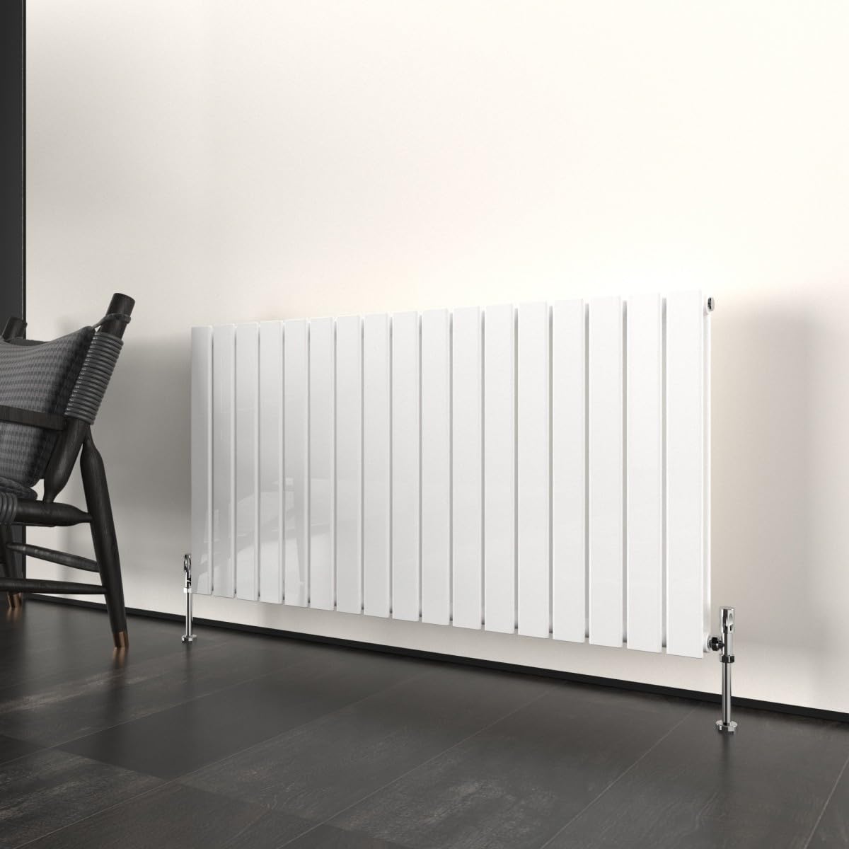 T&K 600x1156mm Horizontal Radiator White Flat Panel Radiator Double Panel Designer Radiator Modern Central Heating Rads