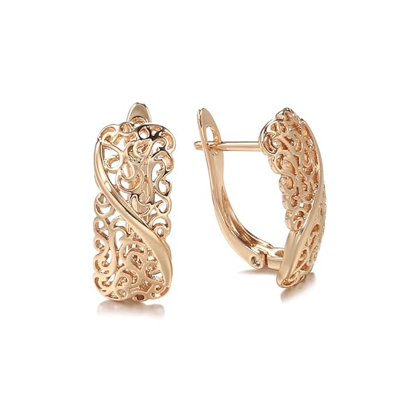 Shining Diva Fashion 18k Rose Gold Plated Latest Stylish Copper Zircon