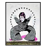 David Bowie Original Street Art Mural Photo - 8x10 Picture Poster Print - Gift for Urban Wall Mural, Graffiti, 80s Music, Punk Rock Fans - Unframed Home Decor