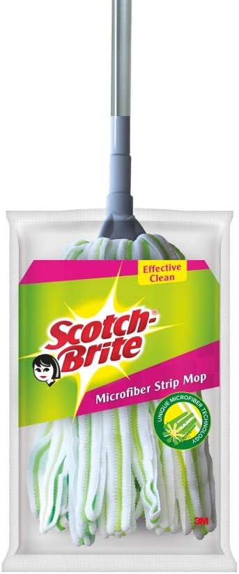 Microfiber Strip Mop with Telescopic Handle for Fine Dirt Removal