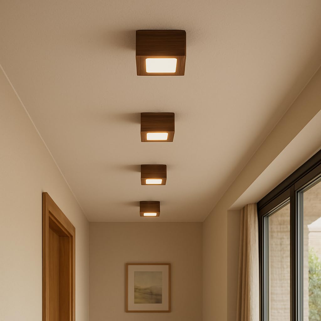 Sheesham Wood Ceiling Light - Modern & Warm -3 Sheesham Wood Ceiling Light - Modern & Warm -3