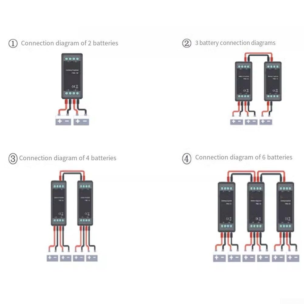 Equalizzatore di batteria attivo PNE-10 per 2S Li-Ion, bilanciatore bidirezionale 0-10A, compensazione di tensione 2-18V per solare, auto, barca