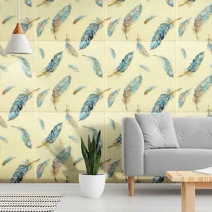 Image of 3D Brick Wallpaper for Wall | Self Adhesive PE Foam DIY Panel | Peel & Stick Decor for Home, Living, Bedroom & Office (70 x 77 cm, Appx 5.8 Sq Ft) (1, MP YELLOW-01)