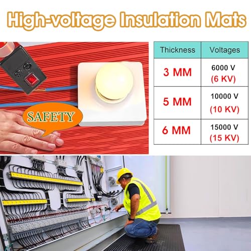 Tapis isolant haute tension non conducteur pour risque électrique - 2