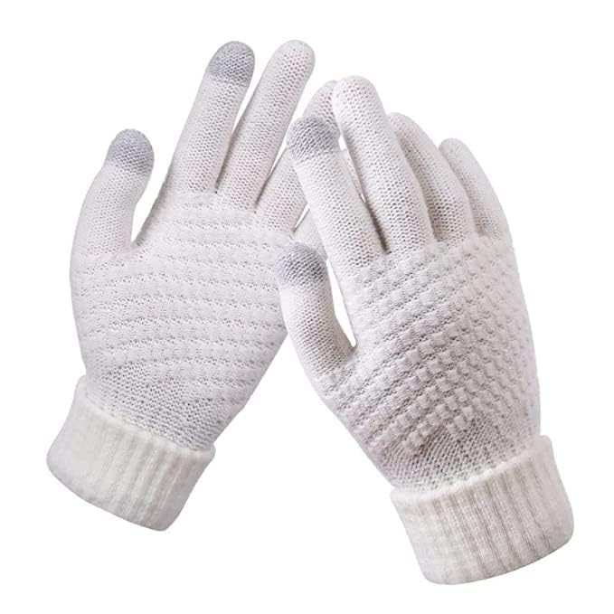 bhumi Women Winter woolen Warm Touch Screen Gloves set for Women men Warm gloves windproof, Texting, Riding, Indoor, Outdoor activities winter gloves for BOY MAN women Girls (Pink)-picture-2