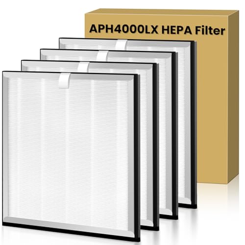 Image of 4 Pack APH4000 Replacement Filter Compatible with KNKA APH4000 Air Purifier | 3-in-1 HEPA and Activated Carbon Filter for Home Large Room