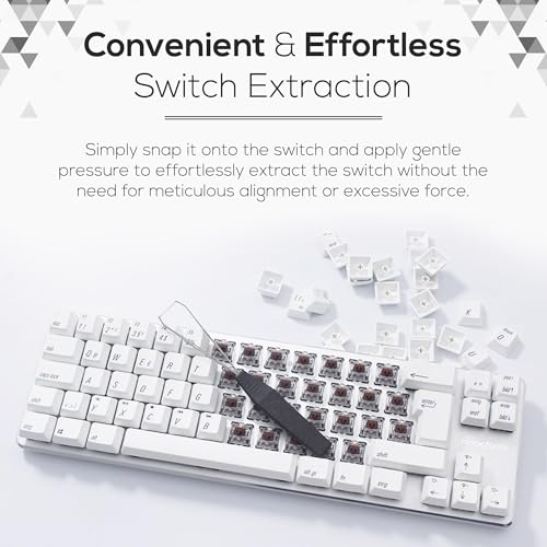 Qisan Keycap Puller Black Stainless Steel Keycap Removal Tool Expert for Mechanical Keyboard Magicforce - Thumbnail 6