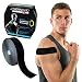 TheraBand Kinesiology Tape, Waterproof Physio Tape for Pain Relief, Muscle & Joint Support, Standard Roll with Application Indicators, 2 Inch x 103.3 Foot Bulk Roll, Black/Black