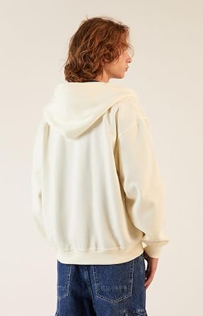 PacSun Men's Cream Vintage Wash Full Zip Hoodie