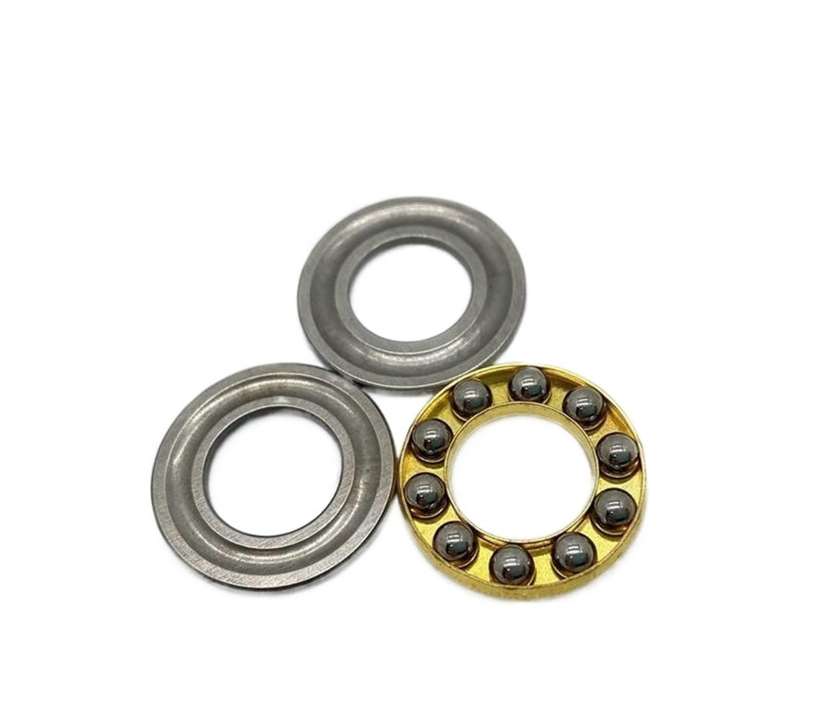 Deep Groove Double Rubber Seal Bearings 1pcs F2-6M F2.5-6M F3-8M F5-10M F6-12M F7-15M F8-16M F10-18M F12-21M F12-23M 3-in-1 Plane Axial Ball Bearing Thrust Bearing(F8-19m 8x19x7)