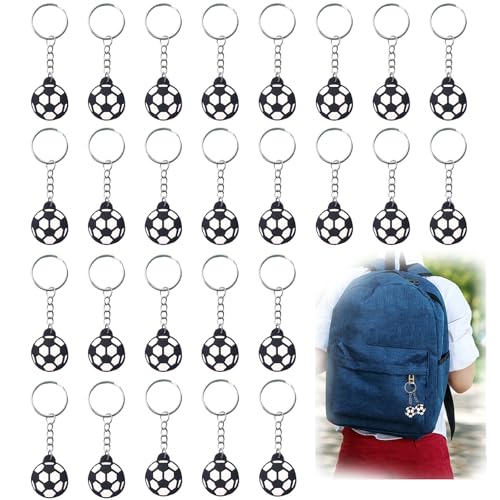 Zfseyuh 26 Piezas Mini Llaveros De Futbol Para Niños Llaveros De Balones De Fútbol Para Mochilas Llavero Balón De Futbol Llavero Futbol Niño Para Regalo De Fiesta, Recuerdo De Fútbol, Fans De Fútbol