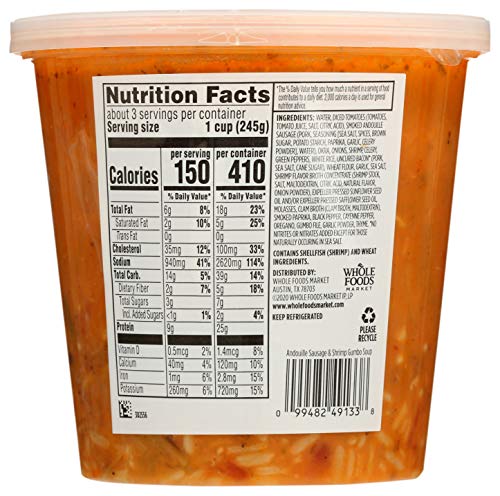 Whole Foods Market Shrimp And Andouille Sausage Gumbo Soup, 24 Oz #TOP1