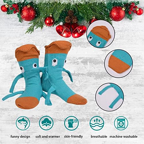 Lustige Tier Socken Für Damen - Hai & Krokodil Motiv Anti-Rutsch Bodensocken