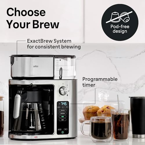 Braun MultiServe Plus 10-Cup Drip Coffee Maker - Hot & Cold Multi-Serve Brewer with Programmable Timer and Auto Start, Over Ice Function, Stainless Steel & Pod-Free Design, KF9270SI - image 7