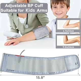 Alcarefam Pediatric Blood Pressure Cuff, 4.7”-9.5” (12-24CM) Small Child Cuff Compatible with Omron BP Monitor, Replacement Cuff for Kids and Women, with 7 Connectors