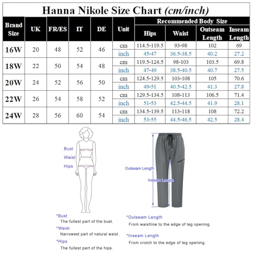 Hanna Nikole Trekkinghose Grosse Grössen Damen Elastisch Wasserabweisend Freizeit Joggen Hosen Olive Green 52