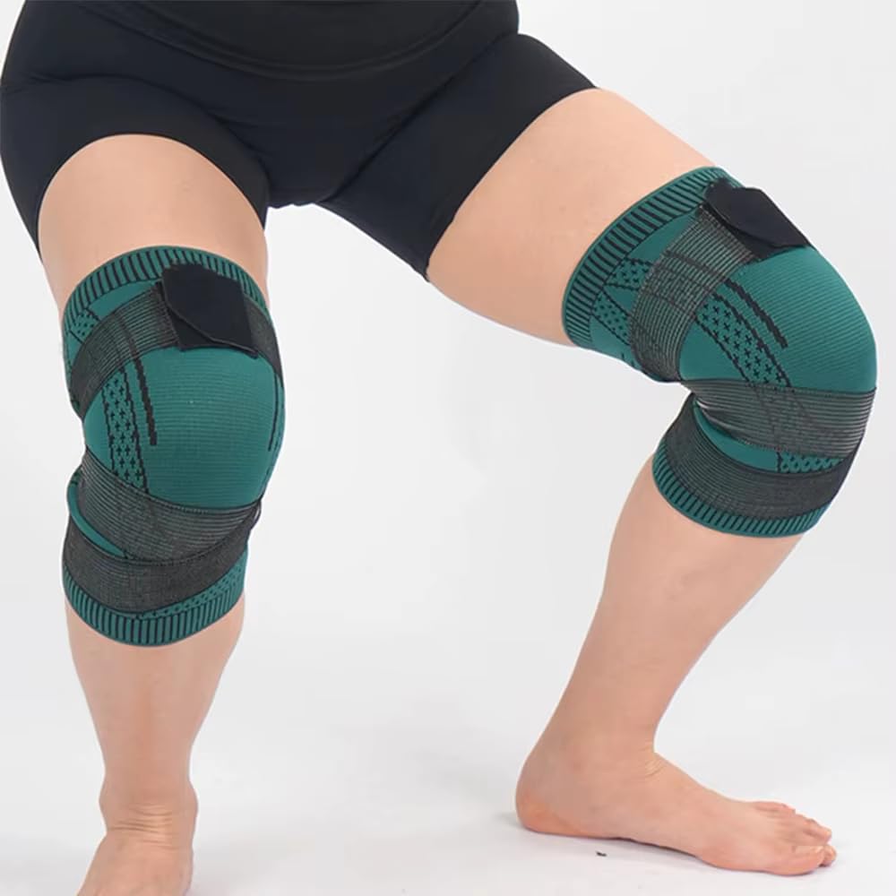 VIVITO Knee Compression Sleeve | Adjustable & Breathable Knee Brace for Pain Relief, Meniscus Tear, Arthritis, Sports Support | Non-Slip, 3D Knitted, Elastic Wrap Random Colors (Double Extra Large (XXL))
