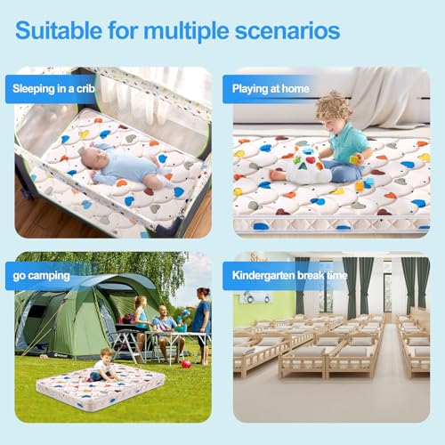 Image of Pack and Play Mattress (38 inchx26 inchx1.5),Skin Friendly Fabric, Soft, Breathable and Quiet, Provides Baby Friendly Support and Helps Healthy Spine Development,Pack and Play Topper.