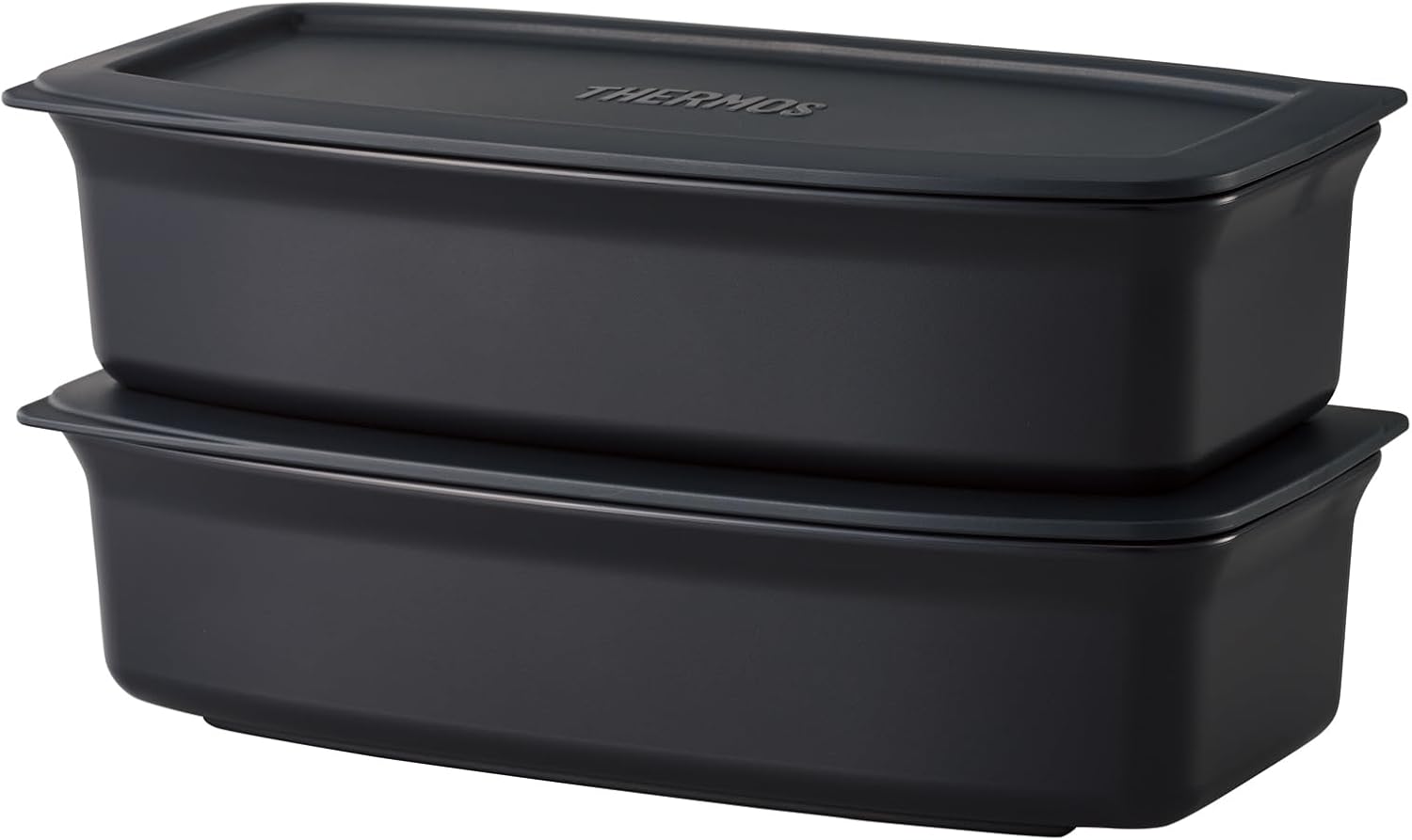 Thermos サーモス JEA-1001 SMB JEA-01 Lunch Box, Silicone Stainless Steel, Smoke Black