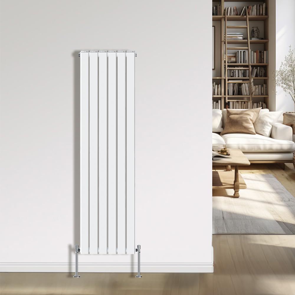 NRG White Radiator 1800x408mm Double Flat Panel Bathroom Designer Radiator