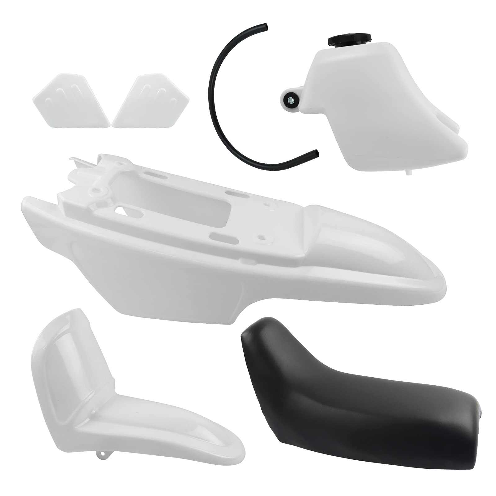 FLYPIG PW50 - Kit de depósito de gas de plástico para Yamaha PY50 PW 50 | Peewee50 - Bicicletas para niños, color blanco