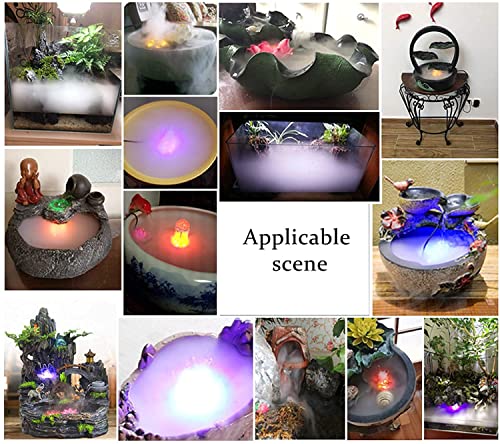 Image of Asian Pumps Ultrasonic Mist Maker Humidifier Fogger 12 LED & SplashGuard for Decorative Purpose Most Powerful Fog 500M /lh