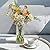 Gute 8 Inch Glass Vases for Decor, Flower Vase for Home Decor, Modern Decorative Clear Vase Centerpieces Living Room, Kitchen, Office Wedding or Gifts