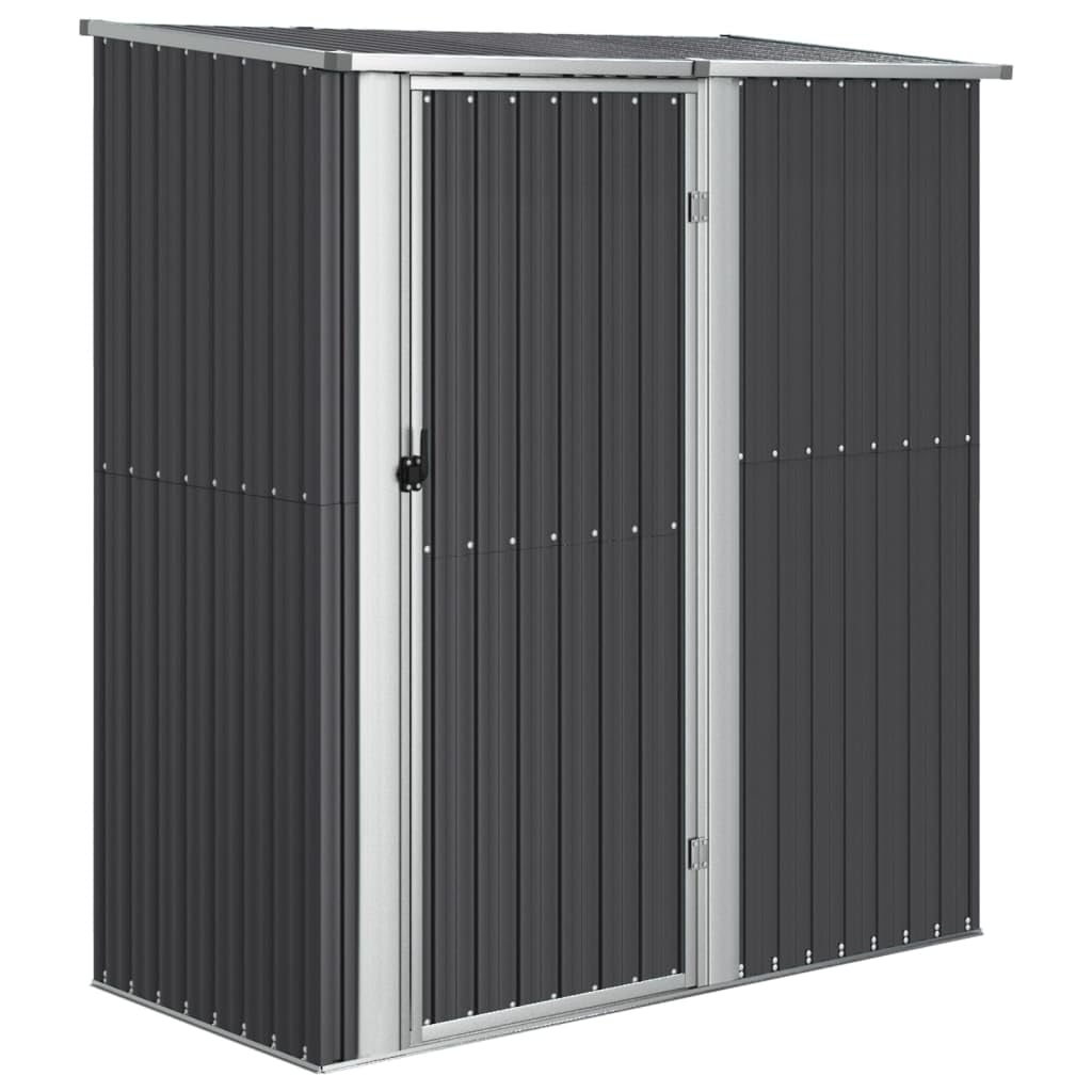 Hommdiy Geräteschuppen Anthrazit 180,5x97x209,5 cm Verzinkter Stahl Geräteschuppen Gerätehaus Gartenhaus Garten Werkzeug Schuppen Lagerschuppen