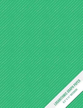 Logarithmic Graph Paper: Semi Log Y Axis Engineering Math Science Notebook - Green Pattern