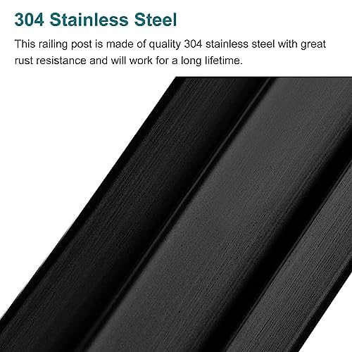 Poteau central robuste pour garde-corps en verre de 120 cm - 5