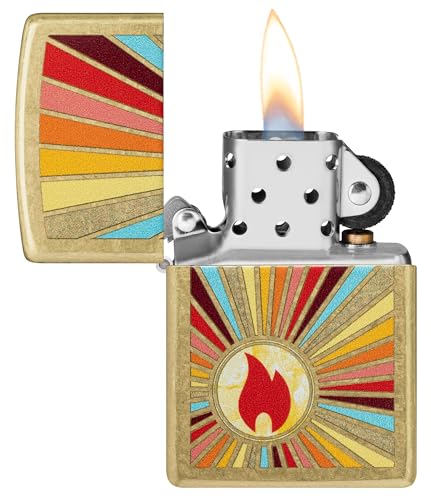 Encendedor Zippo Beaming Flame Brass Pocket miniatura 3