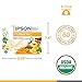 Tipson Organic Turmeric Variety Sampler - 6 Flavors (60 Tea Bags), Herbal Tea Infusions - USDA Organic, Non GMO, and Gluten Free