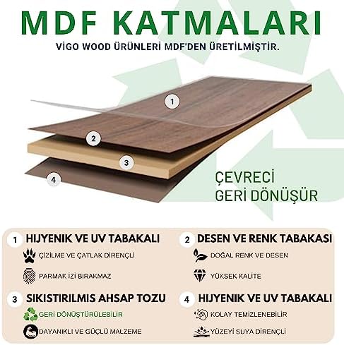 Vigo Wood - LS021 Minderli 15,6" ve 17,3" Laptop Sehpası - Görsel 6