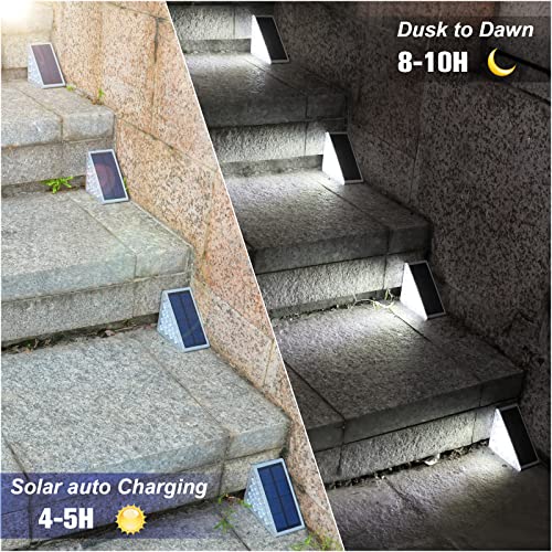 Volisun Solar Stair Lights 6 Pack, Solar Step Lights Waterproof Ip67, Outdoor Step Light With 13 Leds, Outdoor Lighting Decor For Yard Stair, Patio, Front Step, Front Porch And Deck(Cool White) #TOP1